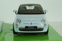 Fiat 500 2007 Light blue, Welly 1:24