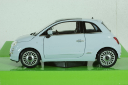 Fiat 500 2007 Light blue, Welly 1:24