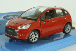 Citroen C3 2010, Red, Welly 1:24