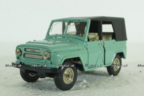 Уаз-469, А34, бирюзовый с белым салоном, Тантал/Радон 1:43