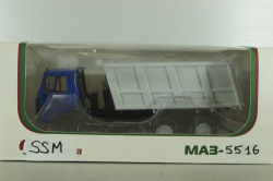 Маз-5516 самосвал, сине/серый, SSM7354, SSM 1:43
