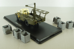 КММ-2 контейнерный мусоровоз на шасси ГАЗ-51Д 1958, желт/корич/хаки SSM1583, SSM 1:43