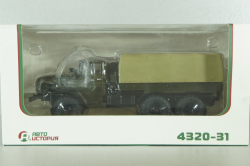 Урал-4320-31 бортовой с тентом, хаки, АвтоИстория 1:43
