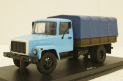 Газ-33073, голубой/хаки, SSM1152, SSM 1:43