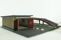 Диорама Гараж c эстакадой , Modellux 1:43