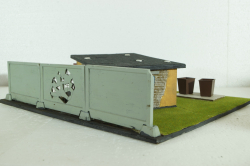 Диорама Гараж с мусорными баками , Modellux 1:43