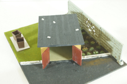 Диорама Гараж с мусорными баками , Modellux 1:43