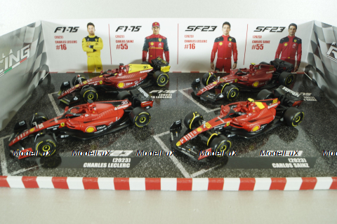 Ferrari F1 SET, Ferrari F1-75/SF-23, Leclerc/Sainz F1 Набор болидов Mercedes GP из 4х машин Формула 1, 2022/2023, 18-36839, Burago 1:43 