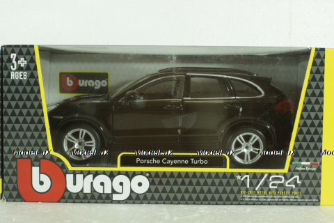 Porsche Cayenne Turbo 2010, Black, BU21056BK, Burago 1:24