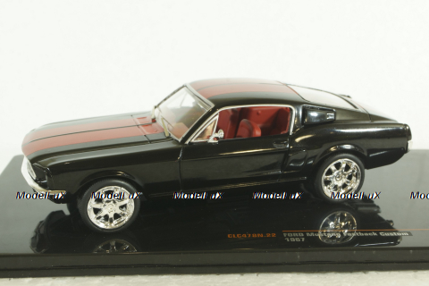 Ford Mustang Fastback 1967, black/red, CLC478, IXO 1:43