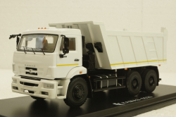 Камаз-6520, белый, самосвал 3-х осный, SSM1250, SSM 1:43