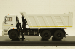 Камаз-6520, белый, самосвал 3-х осный, SSM1250, SSM 1:43