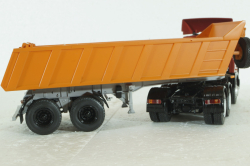 Маз-6422 с п/прицепом Маз-9506-20, красный/оранжевый, SSM7039, SSM 1:43