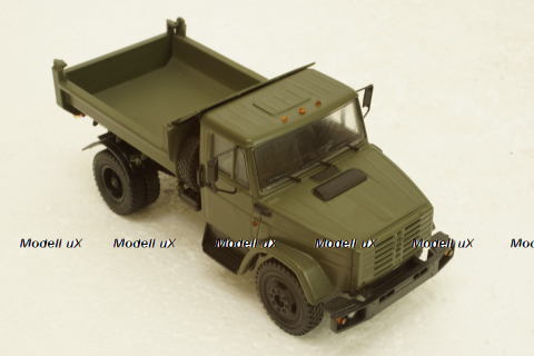 Зил-ММЗ-45085 самосвал, хаки, АвтоИстория 1:43