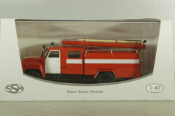 АЦ-30(53) пожарная автоцистерна на шасси Газ-53, красный с бел. полосами, SSM1266, SSM 1:43