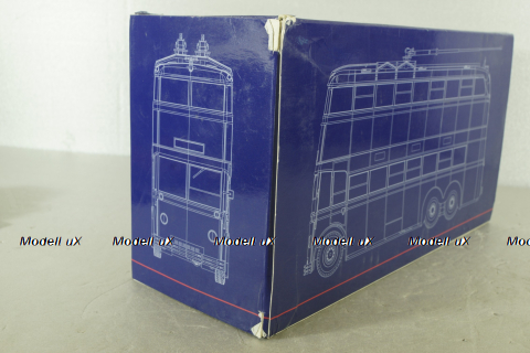 ЯТБ-3 двухэтажный городской троллейбус, синий, UM43-A4, Ultra Models 1:43