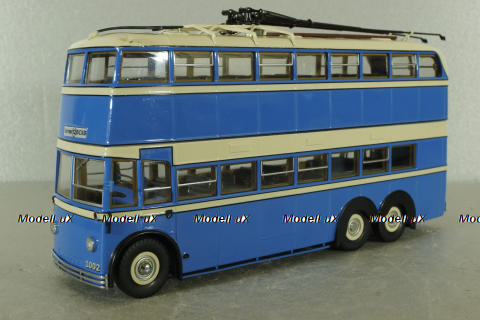 ЯТБ-3 двухэтажный городской троллейбус, синий, UM43-A4, Ultra Models 1:43