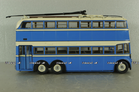 ЯТБ-3 двухэтажный городской троллейбус, синий, UM43-A4, Ultra Models 1:43