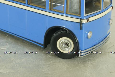 ЯТБ-3 двухэтажный городской троллейбус, синий, UM43-A4, Ultra Models 1:43