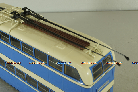ЯТБ-3 двухэтажный городской троллейбус, синий, UM43-A4, Ultra Models 1:43