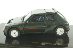 Peugeot 205 T16 Custom 1987, dark green, CLC416N, IXO 1:43