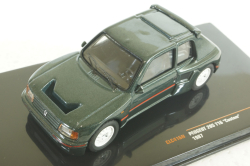 Peugeot 205 T16 Custom 1987, dark green, CLC416N, IXO 1:43