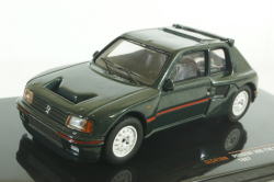 Peugeot 205 T16 Custom 1987, dark green, CLC416N, IXO 1:43