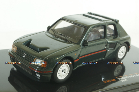 Peugeot 205 T16 Custom 1987, dark green, CLC416N, IXO 1:43
