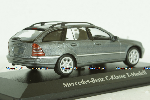 Mercedes C220 T-Model (S203), 2001, Mercedes C-Class, grey metallic, 940030110, Maxichamps 1:43