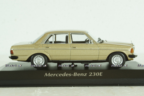 Mercedes 230E (W123), 1982, Mercedes E-Class Gold Metallic, 940032205, Maxichamps 1:43