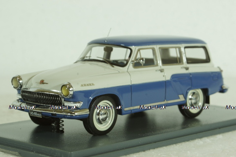 Газ-М22  Волга 1960, бело/синяя, 43805, NEO 1:43 