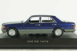 Mercedes 500SE W126 S-Klasse(1979), dark blue, IXO 1:43