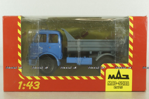 Маз-503А, самосвал, 1975 синий/серый, Н958, Наш Автопром 1:43
