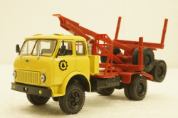 Маз-509, лесовоз, желтый/красный, Н713, Наш Автопром 1:43