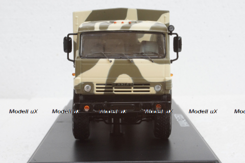 Камаз-53501 Мустанг 6х6 бортовой с тентом 2003, камуфляж, SSM1303, SSM 1:43