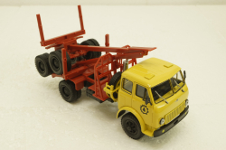 Маз-509, лесовоз, желтый/красный, Н713, Наш Автопром 1:43