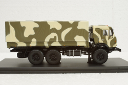 Камаз-53501 Мустанг 6х6 бортовой с тентом 2003, камуфляж, SSM1303, SSM 1:43