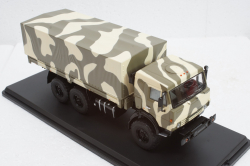 Камаз-53501 Мустанг 6х6 бортовой с тентом 2003, камуфляж, SSM1303, SSM 1:43