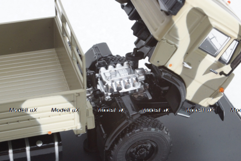 Камаз-53501 Мустанг 6х6 бортовой с тентом 2003, камуфляж, SSM1303, SSM 1:43