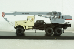 КРАЗ-255Б1 КС-3575 Автокран бежевый/серый, SSM1184, SSM 1:43