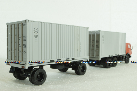 КАМАЗ-53212 контейнеровоз с прицепом ГКБ-8350, SSM7030, SSM 1:43