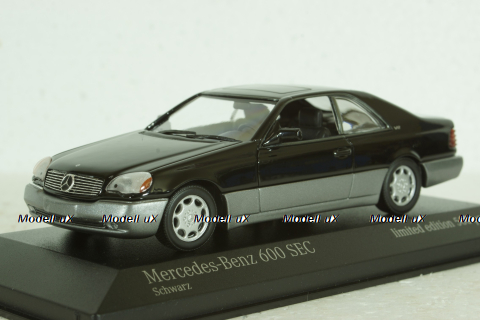 Mercedes 600 SEC C140 Coupe 1992, black, 943032603, Maxichamps 1:43