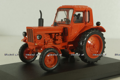 МТЗ-80 трактор 1974, красный, ТРАКТОРЫ история,люди,машины (Hachette) №6 1:43