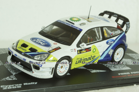 Ford Focus RS WRC #4, Rally Cyprus 2005, Roman Kresta/Jan Mozny, Vencedores de Rally #12, Altaya 1:43 ( Чешская Серия) с журналом!