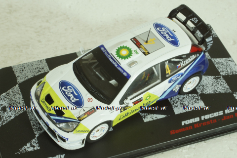 Ford Focus RS WRC #4, Rally Cyprus 2005, Roman Kresta/Jan Mozny, Vencedores de Rally #12, Altaya 1:43 ( Чешская Серия) с журналом!