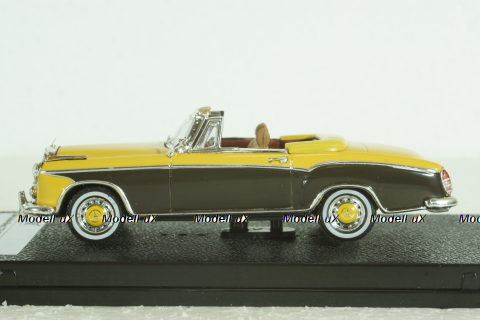 Mercedes 220 SE Convertible 1959 yellow/darkbrown, 28626, Vitesse 1:43