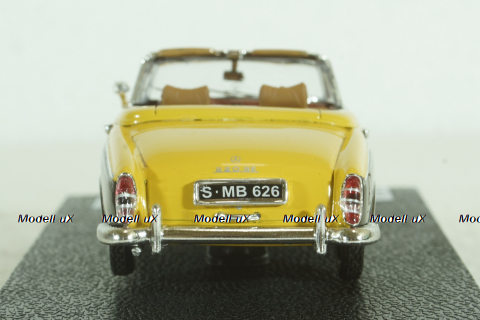 Mercedes 220 SE Convertible 1959 yellow/darkbrown, 28626, Vitesse 1:43