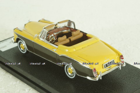 Mercedes 220 SE Convertible 1959 yellow/darkbrown, 28626, Vitesse 1:43