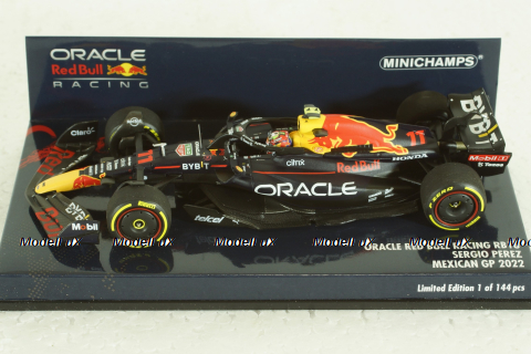 Oracle Red Bull Racing RB18, with pilot Sergio Perez, Mexican GP 2022, 417222011, Minichamps 1:43