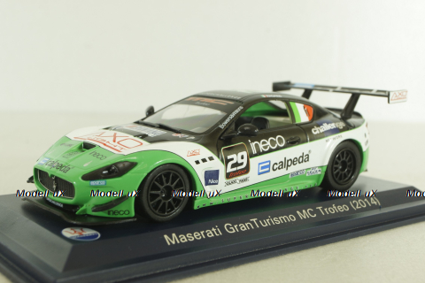 Maserati Gran Turismo MC Trofeo 2014, black/white/green, Leo Models 1:43